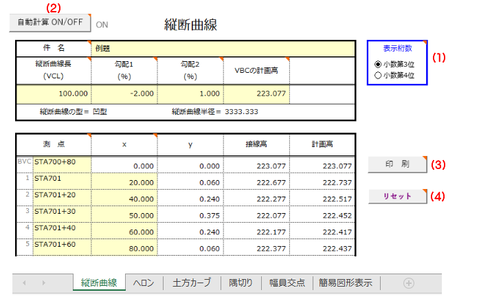 Excel���ʌv�Z �c�f�Ȑ�