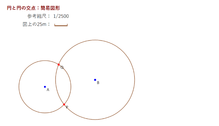 Excel���ʌv�Z �~�Ɖ~�̌�_ �ȈՐ}�`�\��