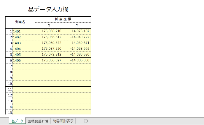 �ʐϒ����v�Z ���f�[�^�V�[�g