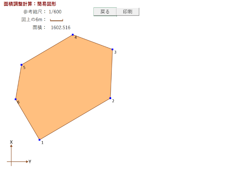 �ʐϒ����v�Z �ȈՐ}�`�\��