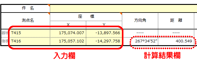 Excel �f�[�^�̓��͗�