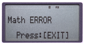 Math ERROR