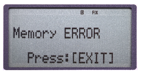 Memory ERROR